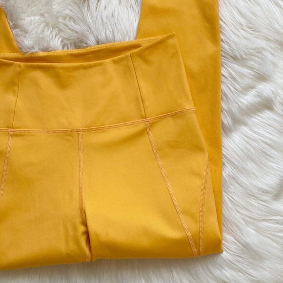 Girlfriend Collective Yellow Golden Glow Compressive High Waist Leggings - Picture 3 of 8